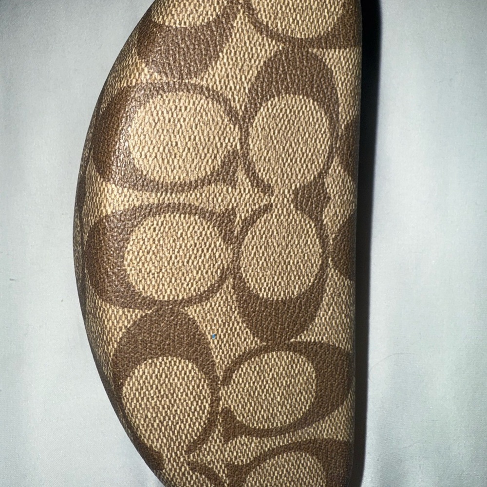 Coach Taupe & Brown Classic Print Sunglasses Case - Picture 4 of 7
